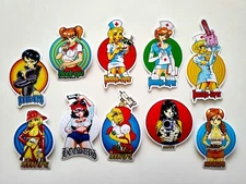 HOOK UPS Vinyl Sticker Lot REPRODUCTIONS (10 Stickers) SET 9 skate anime hentai