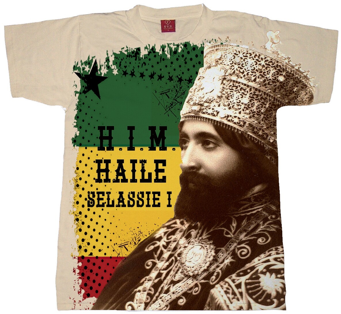 トップス vintage goa haile selassie design tee HAILE SELASSIE T-SHIRT,HIM, CORONATION, RASTA, REGGAE
