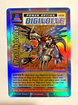 Ultra Digivolve 1999 Bandai Digimon Digi-Battle TCG ST-56 First 1st Edition Holo