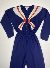 Vintage Barclay Originals Of Miami Women’s Sailor Jumpsuit Size M USA Made Rare