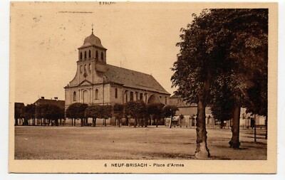 NEW-BRISACH - Alsace - Upper Rhine - postcard 68 - the Place d'Armes - beautiful daguin