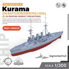 SSMODEL SSC300579S-A 1/300 Military Model Kit IJN Kurama Battlecruiser Full Hull