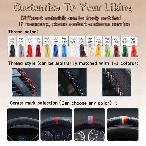 Cubierta personalizada para volante de automóvil gamuza para Toyota Camry 2012-2014 envoltura de dirección - Imagen 6 de 6