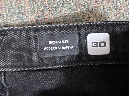 Volcom Solver Jeans Men's Size 30x29 Gray Modern Straight Cotton Blend Pants - Picture 6 of 17