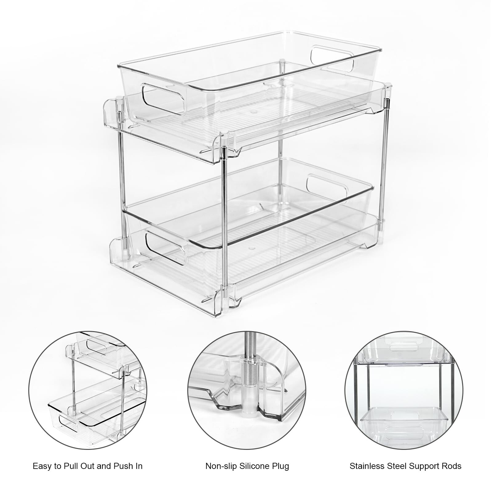 Under Sink Organizers and Storage for Bathroom or Kitchen, 2 Tier P... Fast Ship