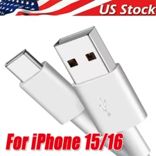 IPhone 16 15 Pro Max Plus USB-A Cable Fast Charger Type C Charging Data lot Cord