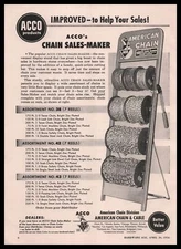 1956 American Chain & Cable ACCO Hardware Store Display Unit Vintage Print Ad