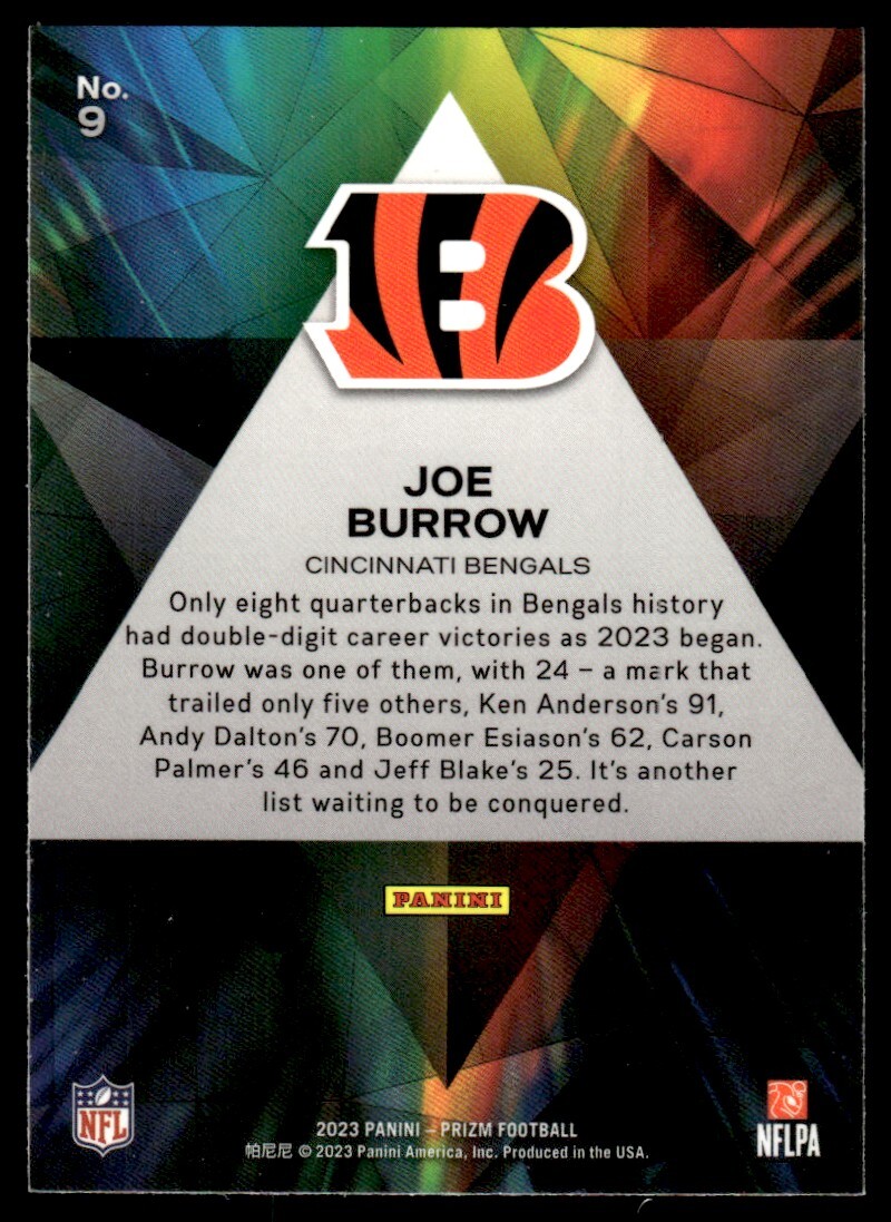2023 Panini Prizm Prizmatic Joe Burrow Cincinnati Bengals #9 | eBay