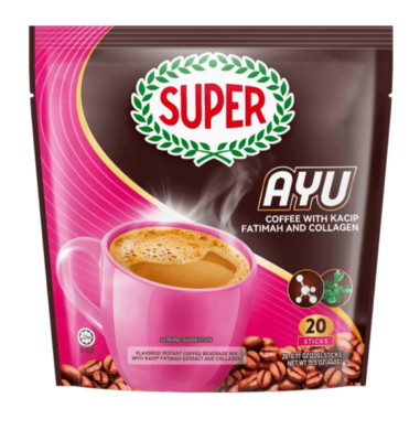 SUPER Ayu Power 5in1 Kacip Fatimah & Collagen Instant Premium Coffee, 20 Bags