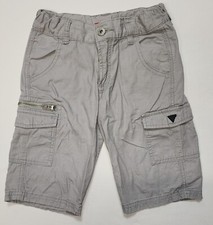 Guess Kids Gray Cargo Pockets Shorts Adjustable Waist Size 7