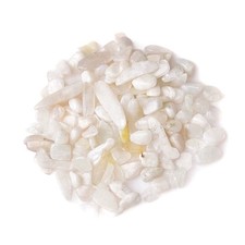 Chips de piedra lunar blanca natural cristal geométrico grava hogar pecera decoración