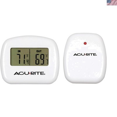 High Accuracy Wireless Thermometer for Indoor/Outdoor Use - White Design