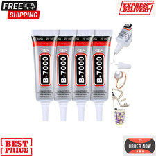 B7000 Glue Clear for Rhinestones, 4pcs 15ml Strong Adhesive B-7000 Jewelry...