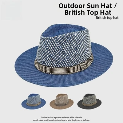 pour for chapeau Paille Été pour Homme pour for femme 56 à 58cm Tour de Tête - Photo 1/4