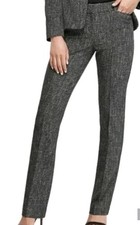 Express Columnist Pants Barely Boot Mid Rise Tweed Black Stretch Bootcut 8R NWT