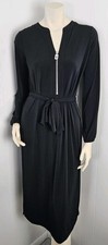 Michael Kors Women’s Size Small Long Sleeves Tied Waist Black Dress
