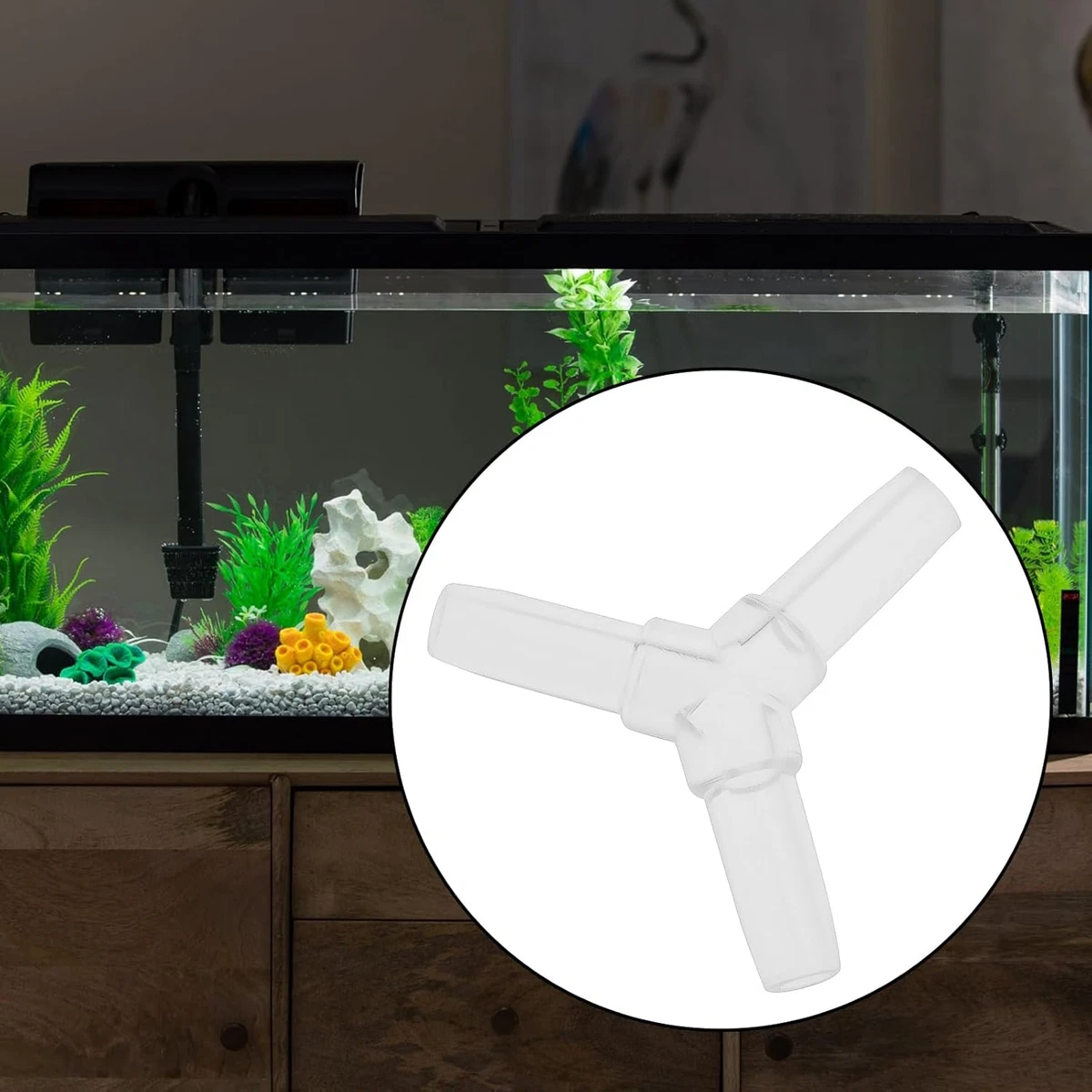 30Pcs Y-Type 4Mm Aquarium Airline Connector Plastic Tube Splitter for Fish Tank 