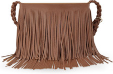 Tassel Crossbody Bag for Women, PU Leather Fringe Boho Bag, Large Capacity Bohem