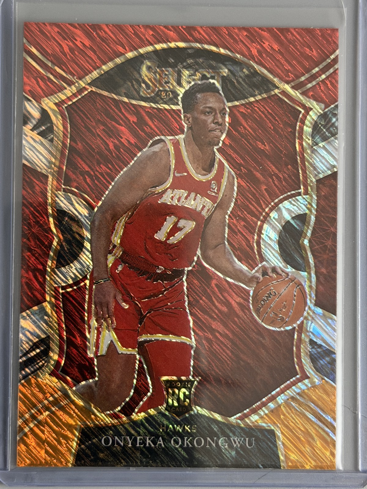 2020-21 Panini Select - Concourse Onyeka Okongwu #66 Red White Orange Shimmer RC