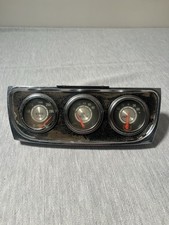 Vintage Stewart Warner Triple Gauge Panel Water Oil Amperes. Not Tested As-is