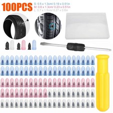 100Pcs Tire Repair Rubber Nails Tyre Puncture Repair Screws Kit with Screwdriver