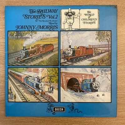 Johnny Morris RAILWAY STORIES #2 (Thomas Tank Engine) Children's LP Rev Awdry G+