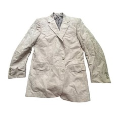 Vintage Pagano West Mens Tan Western Faux Suede Blazer Sport Coat Size 44L USA