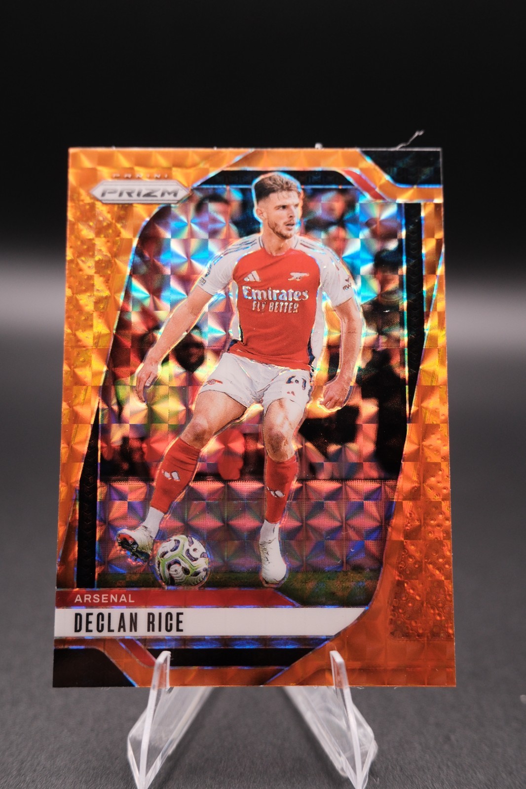 Declan Rice Orange Prizm 2024-25 Panini Prizm Premier League