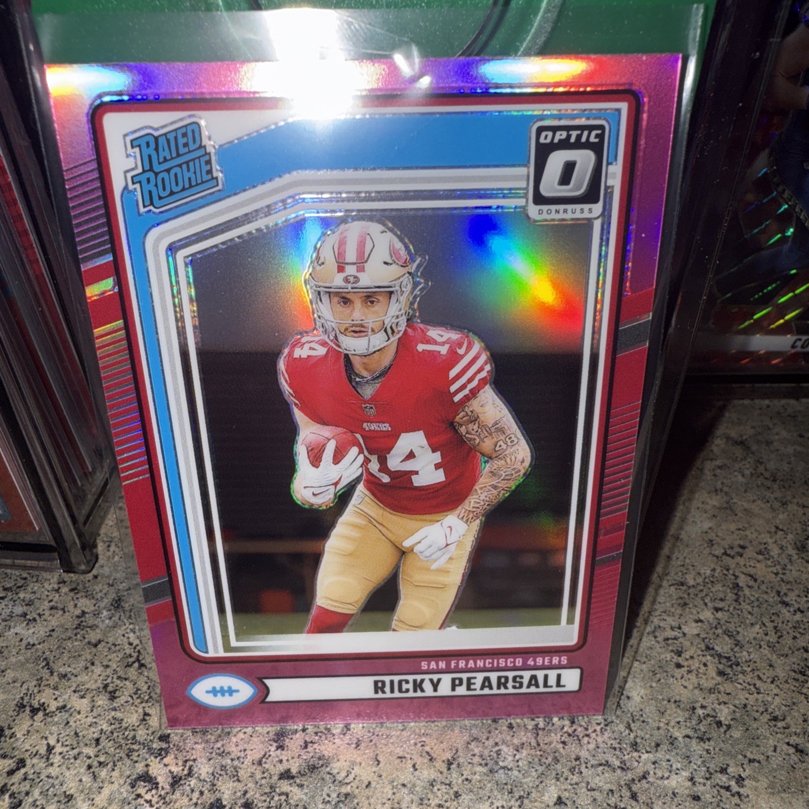 2024 Panini Donruss - Rated Rookie Ricky Pearsall #318 Optic Preview Pink Prizm 