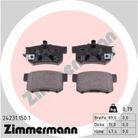 Zimmermann BremsbeläGe Bremsbelegsatz Hinten FüR Honda CR-V II FR-V