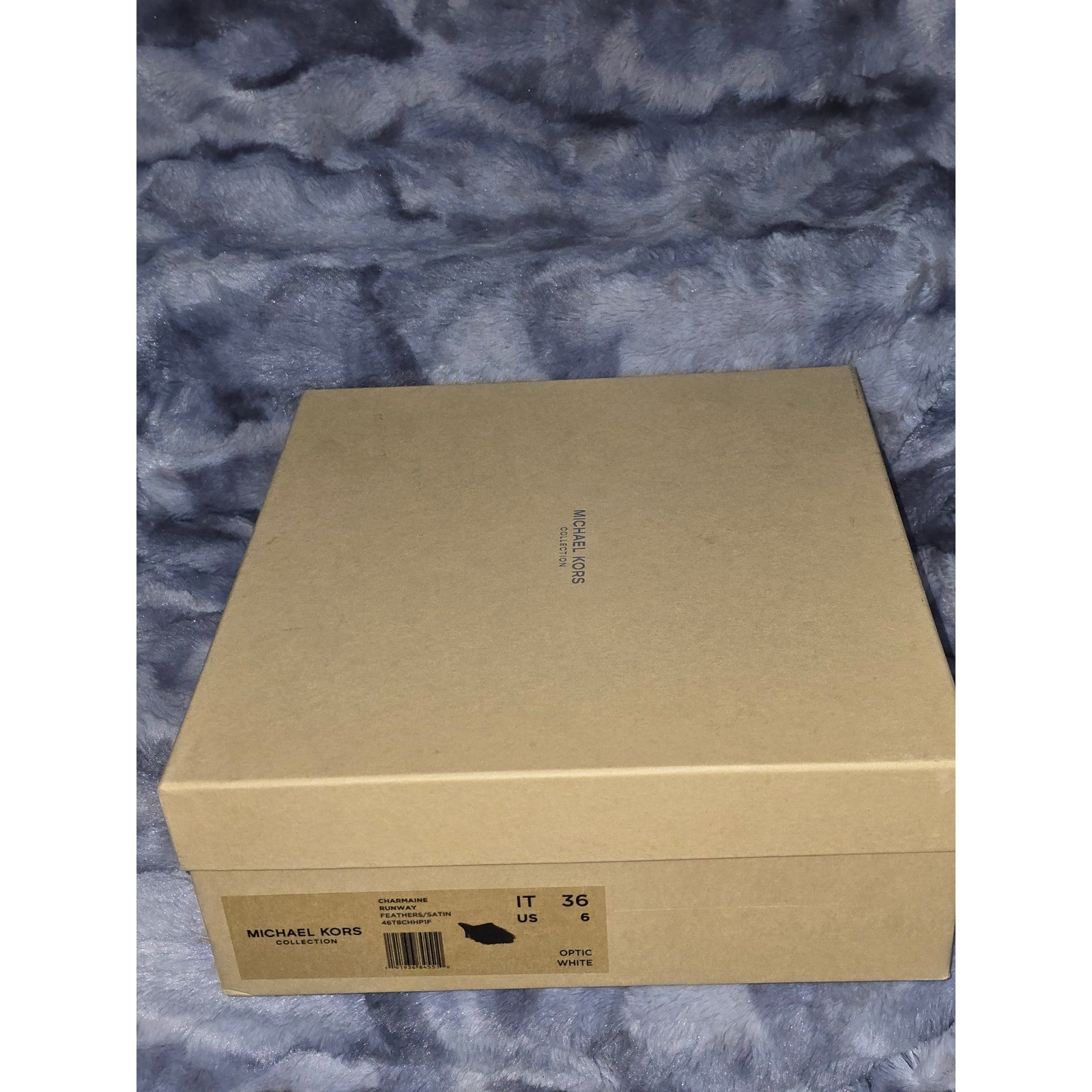 NWB Michael Kors Collection Charmaine Feathers Satin Mules Optic White 36 US 6 thumbnail 8