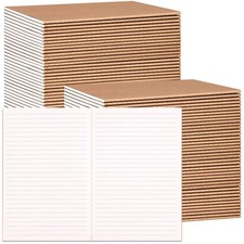 100 Pack Lined Kraft Notebooks, A5 Journals Bulk, 8.3x5.5 Notebook Bulk for T...