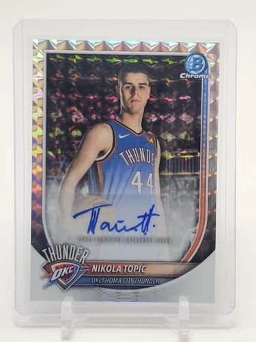 NIKOLA TOPIC 2025-26 BOWMAN CHROME GEOMETRIC AUTO #BCA-NO THUNDER Q2045