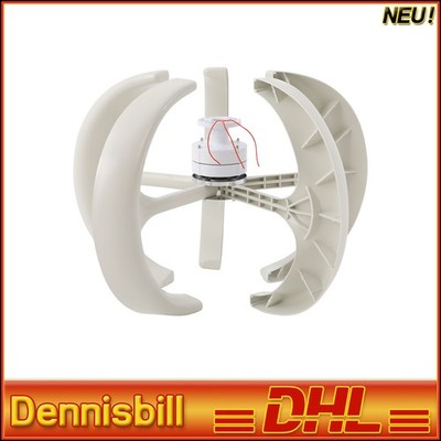 600W 24V Lantern Wind Turbine Generator mit Controller Windgenerator 5 Blades