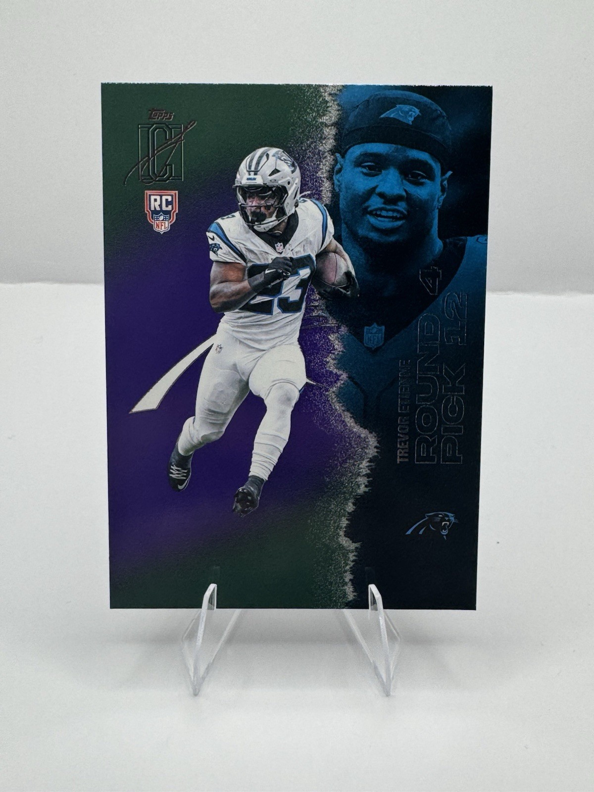 2025 Signature Class Trevor Etienne (RC) Purple  & Green Parallel #179