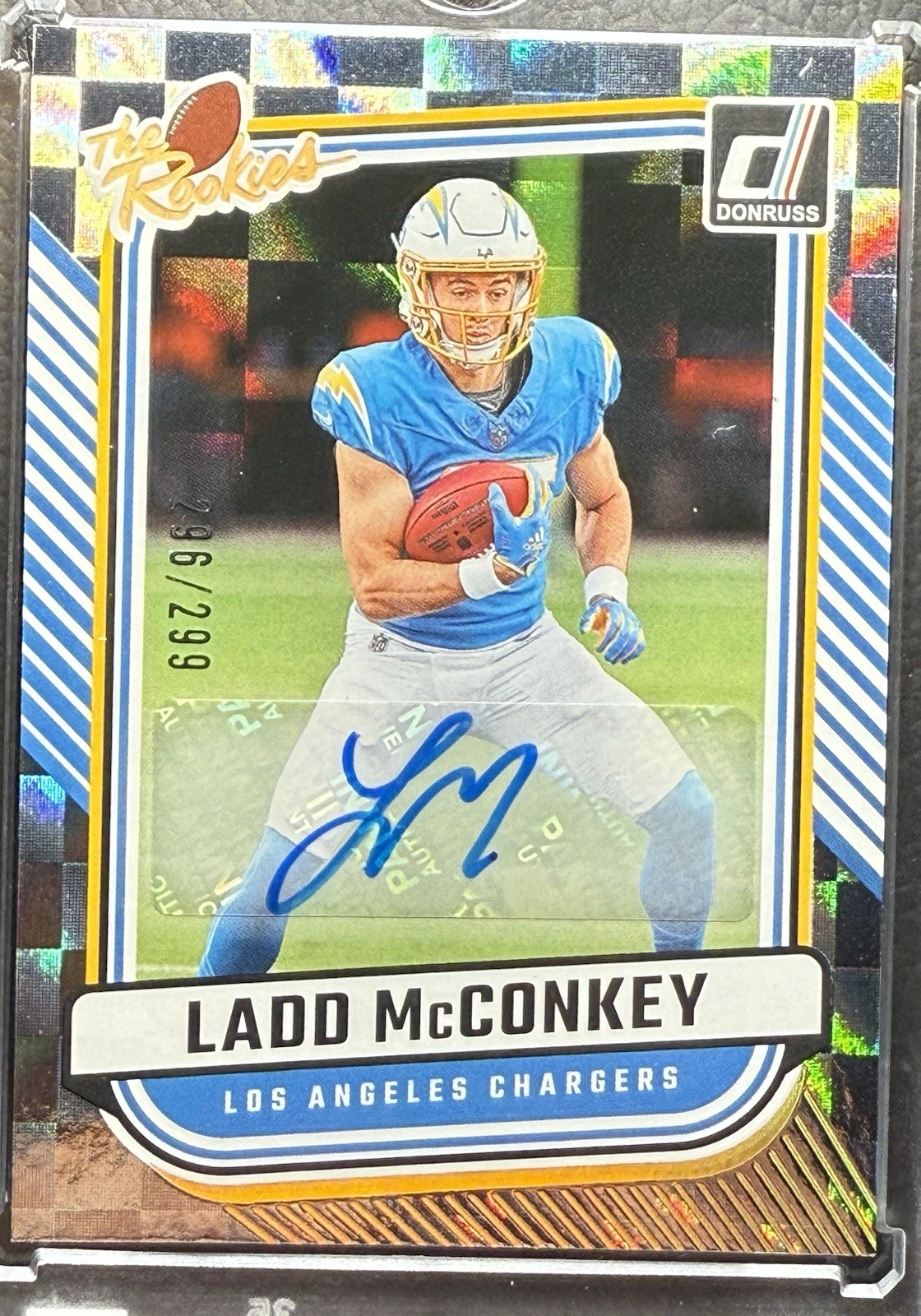 2024 Panini Donruss - The Rookies Ladd McConkey #TR-5 Autographs /299 (AU, RC)