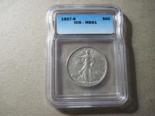 1927-S Walking Liberty Half ICG MS61
