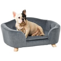 PawHut Dog Sofa Bed w/ Soft Cushion for XS Size Dogs - Grey