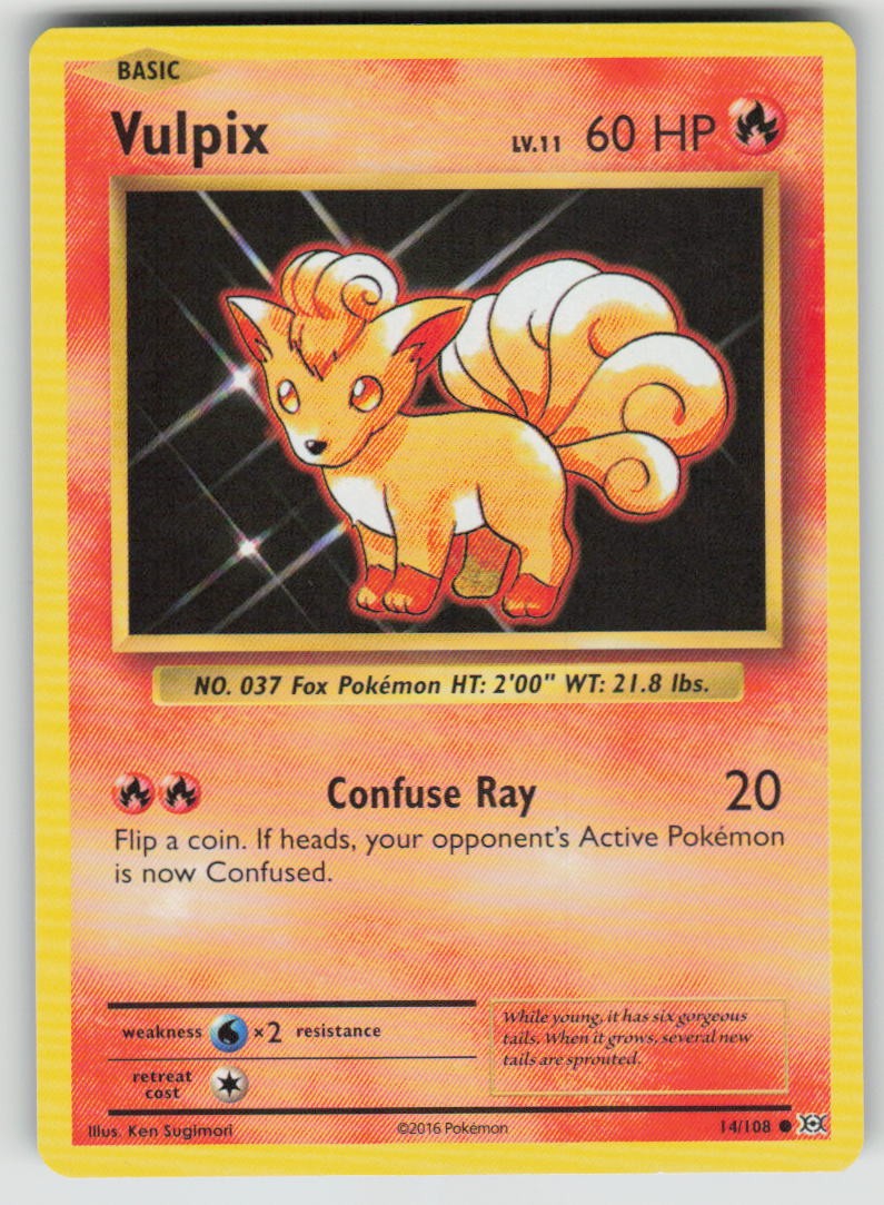 Pokemon Vulpix 14/108 XY - Evolutions Normal