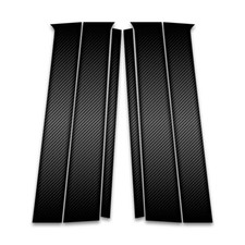 6pc Carbon Fiber Pillar Post Covers For 1999-2004 Jeep Grand Cherokee