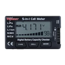 Tenergy 5-in-1 Intelligent Cell Meter Battery Capacity Checker Servo PPM Tester