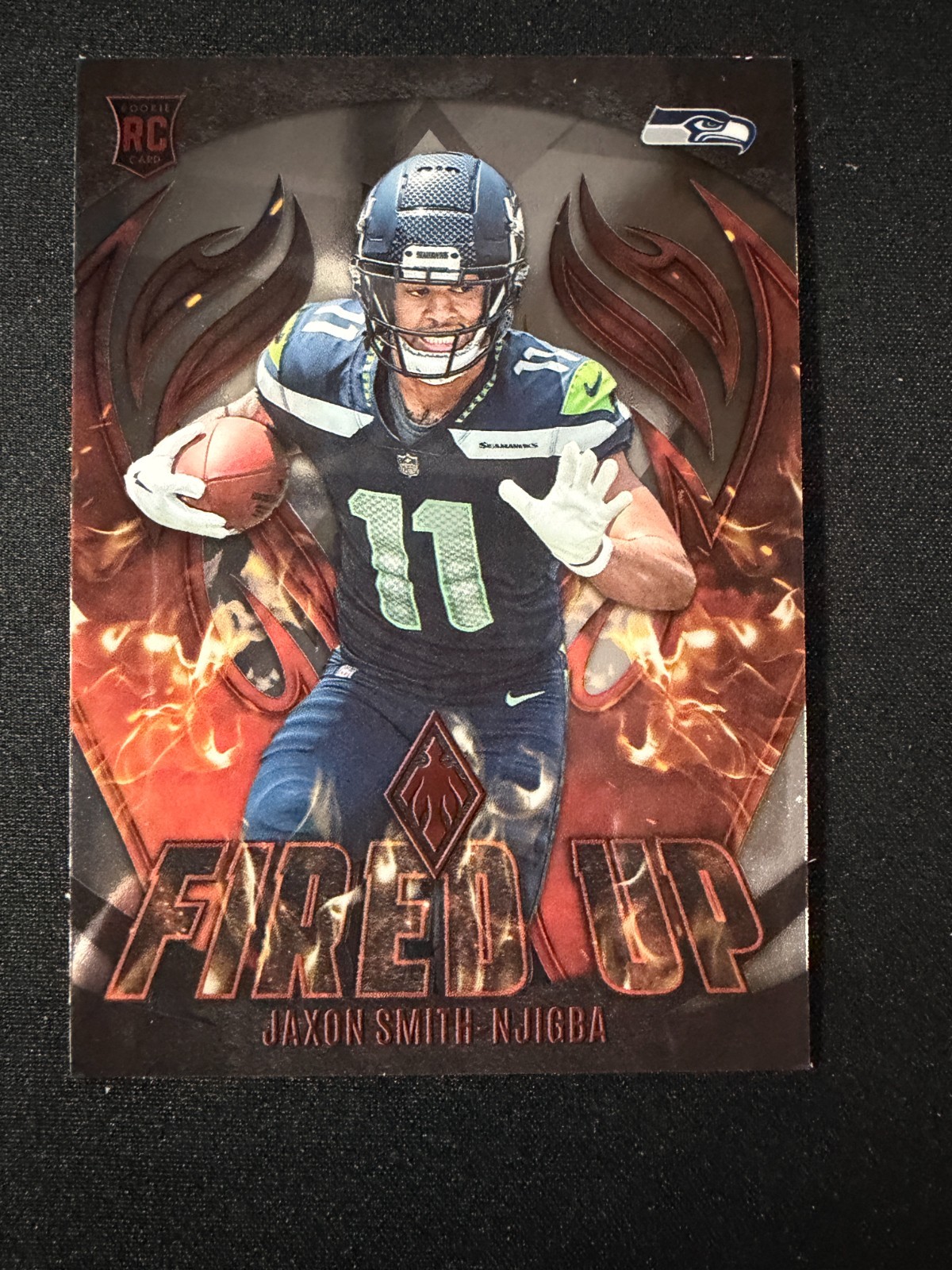 2023 Panini Phoenix Jaxon Smith-Njigba #FU-12 Fired Up Rookie RC Seattle