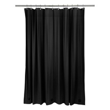 70" x 72" Heavy Weight Shower Curtain Liner in Solid Black Heavy Duty Bathroom