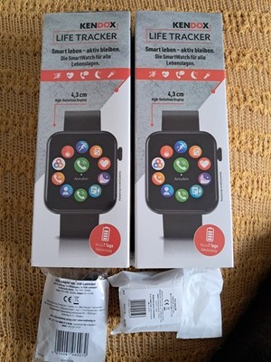 Kendox Life Tracker Fitness Uhr-Damen-Herren - iOS  Android-Smartwatch-NEU - OVP