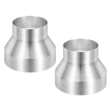 2 Pcs Duct Reducer 6" to 4" - Aluminum Air Ducting Increaser Pipe Adapter