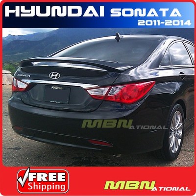 For: 2011-2014 Hyundai Sonata 4Dr Rear Trunk Tail Wing Spoiler Unpainted Primer