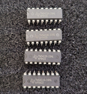 Gebraucht und getestet 4 x TMS4116-15NL TI 4116 Chips mit geringerem RAM - Sinclair ZX Spectrum.
