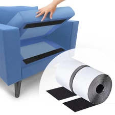 4 Inch x 18 Feet Black Hook and Loop Tape with Adhesive, Nylon Heavy Duty Hook