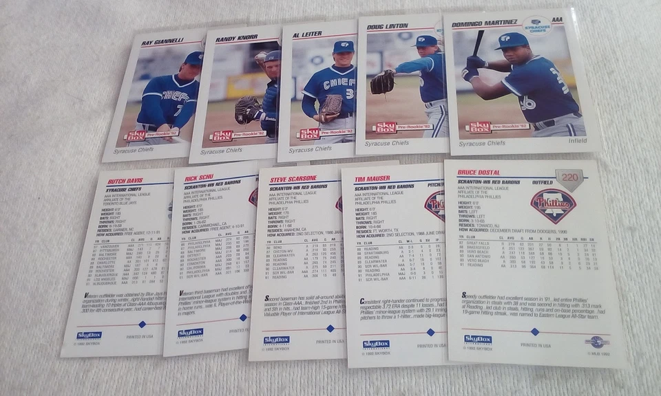 1992 Skybox AAA  Baseball 200-310 part. set  Pick cards that you may want/need. - Image 3 of 4