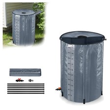 Faltbare Regentonne 200L PVC Wasserfass mit Skala, Wetterfest, leicht